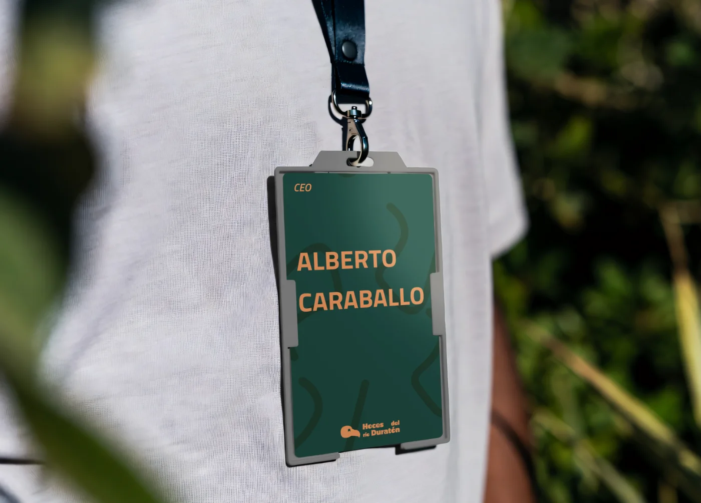 Acreditación con lanyard del parque