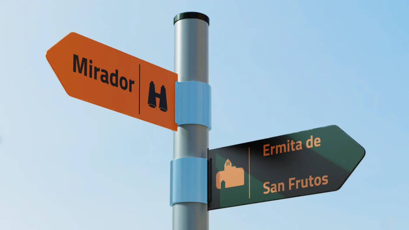 Señalética direccional del parque